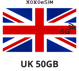 Internet eSIM do Wielkiej Brytanii (UK, Anglia) - XOXO eSIM